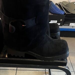 TEAIEUI women’s Black Suede Boots